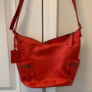 Fossil red leather purse / hobo bag